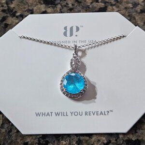Bomb Party RBP7867 "Loving Embrace" Light Blue Quartz Necklace
